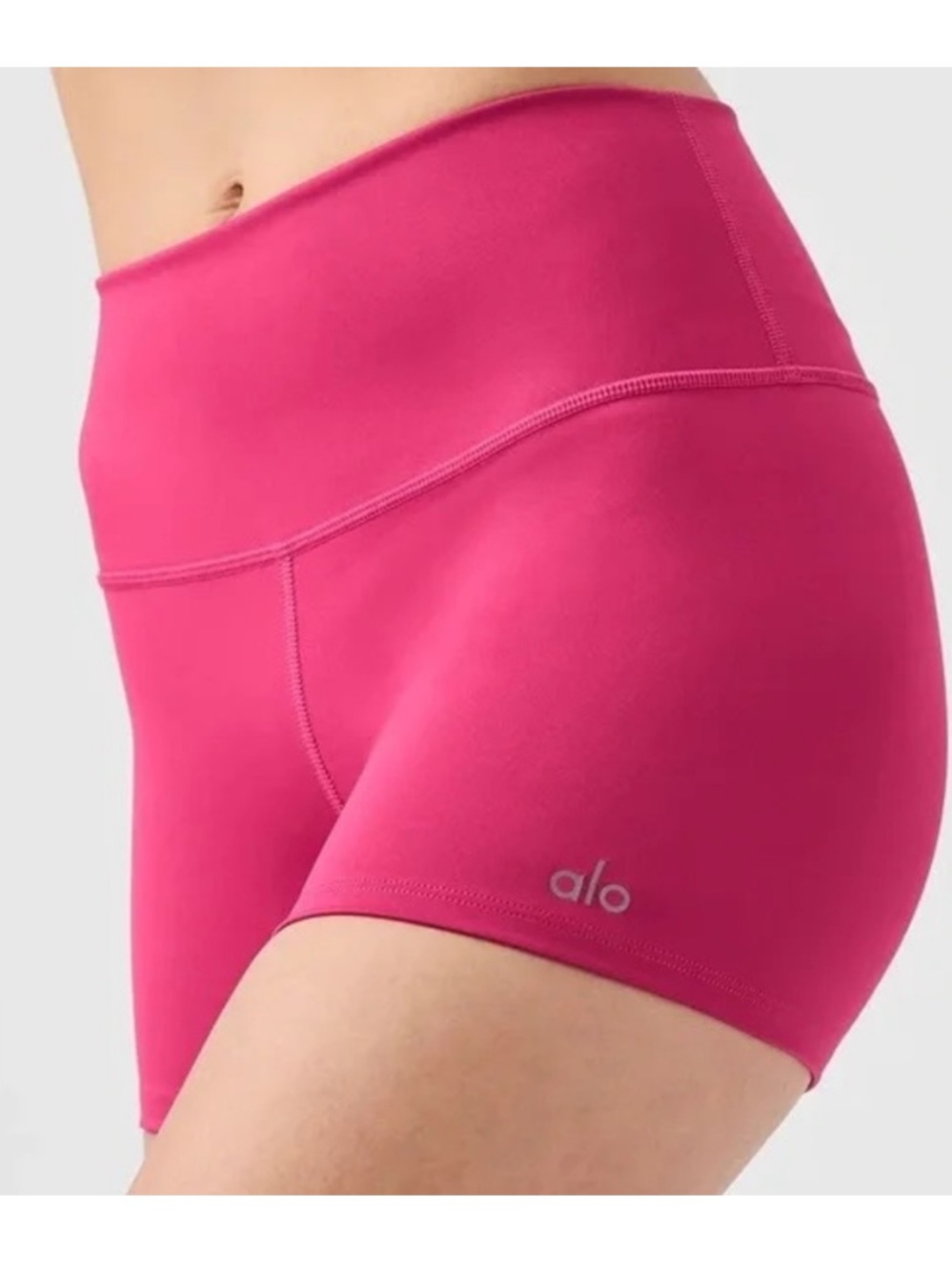 ALO Yoga Hot Pink High-Waist Bike Shorts